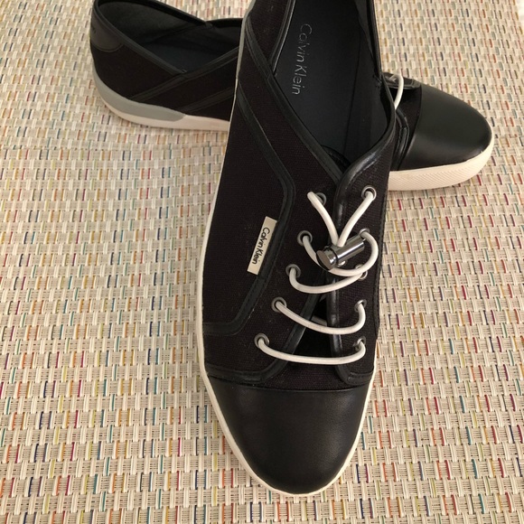 Calvin Klein Shoes - Calvin Klein new black & white loafers women’s 10